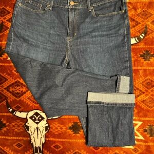 Signature by Levi Strauss Dark Blue Ankle Jeans